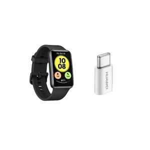 KIT HUAWEI WATCH FIT NEW BLACK + ADAPTER C 5V2A